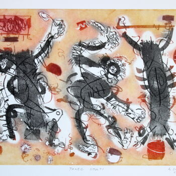 Printmaking titled "Dance of death.(cyc…" by Rudolf Suran, Original Artwork, Etching