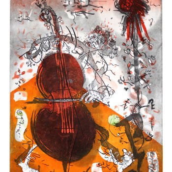 Prenten & gravures getiteld "Passionate player (…" door Rudolf Suran, Origineel Kunstwerk, Ets