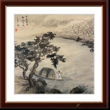 Painting titled "The Art of Zen - Th…" by Rui Amblard, Original Artwork, Watercolor