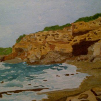 Painting titled "Portugal - view of…" by Calça, Original Artwork, Watercolor