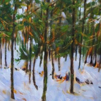 Peinture intitulée "Bosque Nevado / Sno…" par Rui Albuquerque, Œuvre d'art originale