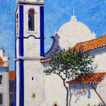 Pintura titulada "Igreja de Aldeia Ga…" por Rui Albuquerque, Obra de arte original