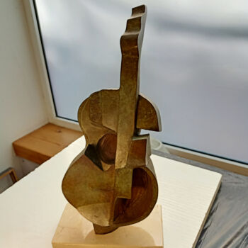 Скульптура под названием "Guitarra" - Ruiz De Azúa Juan Carlos, Подлинное произведение искусства, Бронза