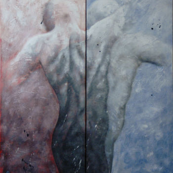 Painting titled "Icarus - Rising. Ab…" by Rumen Spasov, Original Artwork, Acrylic