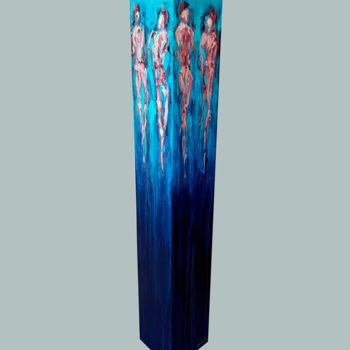 "totem: turquoise on…" başlıklı Heykel Rupert Cefai tarafından, Orijinal sanat