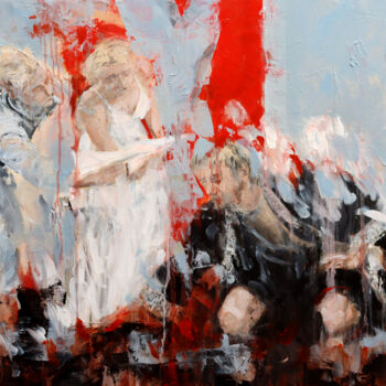 Painting titled "for the grace of Te…" by Rupert Cefai, Original Artwork, Oil Mounted on Wood Stretcher frame