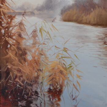 Картина под названием "Осень уходит" - Ruslan Kiprych, Подлинное произведение искусства, Масло