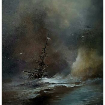 Pittura intitolato "Atlantic" da R,Kor, Opera d'arte originale, Olio