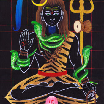 "Shiva" başlıklı Tablo Ruslan Radionov tarafından, Orijinal sanat, Akrilik