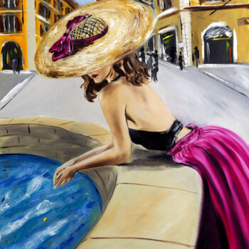 Картина под названием "Wishes in Italy" - Ruslana Levandovska, Подлинное произведение искусства, Масло Установлен на Деревян…