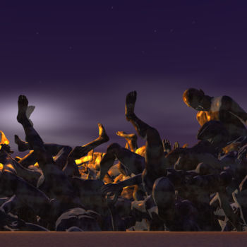 Arte digitale intitolato "Multiple Dawn" da Russell Newell, Opera d'arte originale, Modellazione 3D