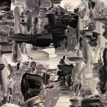 Malerei mit dem Titel "White Noise" von Russ Fye, Original-Kunstwerk, Acryl