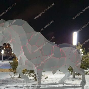 Scultura intitolato "bull" da Rustam Abdulaev, Opera d'arte originale, Metalli