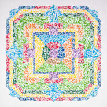 Ζωγραφική με τίτλο "Mandala 01.16.08 ("…" από Rustam Yusupov, Αυθεντικά έργα τέχνης, Ακρυλικό