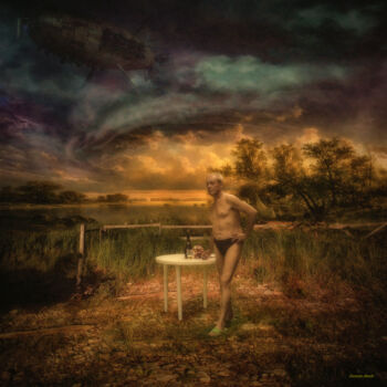 Digital Arts titled "Waiting for the Zep…" by Rustle Extreme, Original Artwork, Digital Collage