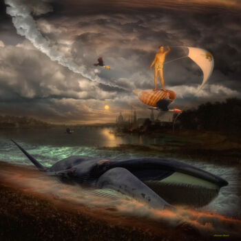 Digitale Kunst getiteld "Favourable Wind ." door Rustle Extreme, Origineel Kunstwerk, Digitale collage