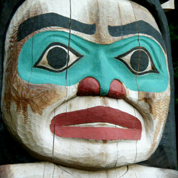 Digitale Kunst mit dem Titel "alaska-totem-face.j…" von Ruta Sevo, Original-Kunstwerk