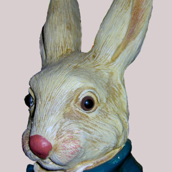Digital Arts titled "white-rabbit-head-p…" by Ruta Sevo, Original Artwork