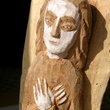 Artes digitais intitulada "wooden-angel-of-sor…" por Ruta Sevo, Obras de arte originais