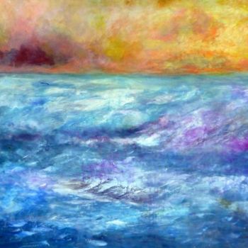 Painting titled "Sea 2" by Ruth Peled-Ney, Original Artwork