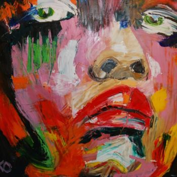 Painting titled ""Unknown woman"" by Rutko, Original Artwork, Oil