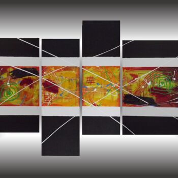 Peinture intitulée "Magnitude" par Rutrasaid, Œuvre d'art originale, Acrylique Monté sur Châssis en bois