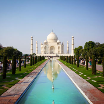 Фотография под названием "Taj Mahal, Agra, In…" - Ruud Kimmelaar, Подлинное произведение искусства, Цифровая фотография