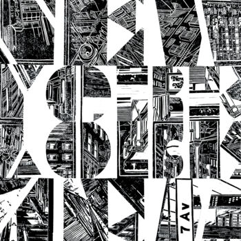 拼贴 标题为“New York City” 由Ruuton, 原创艺术品, 拼贴