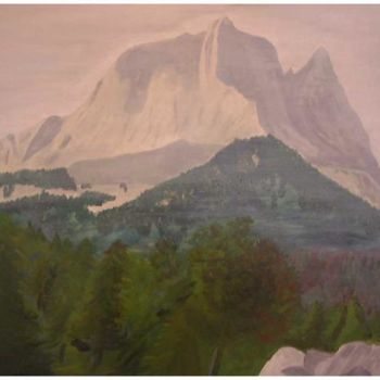 Painting titled "Le matin l'Ossau" by Ruyal, Original Artwork