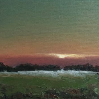 Painting titled "Sunset" by Ruzel Mura, Original Artwork, Oil