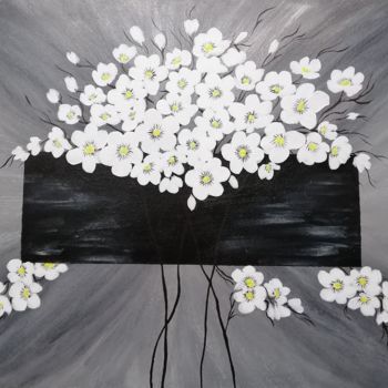 Картина под названием "Интерьерные цветы" - Анна Ружинская (Danel_art), Подлинное произведение искусства, Акрил