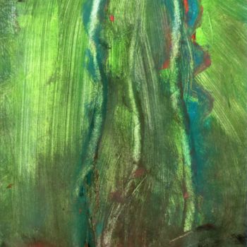 Painting titled "abstract 3 green, o…" by Ruz Forest, Original Artwork, Other