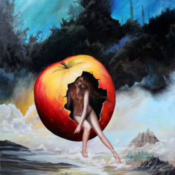 Pintura titulada "La naissance d'Eve.…" por Hervé Vilette, Obra de arte original, Oleo
