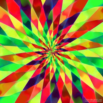 Digital Arts titled "Spiral Algorithmic…" by Richard Vigniel, Original Artwork, Digital Painting