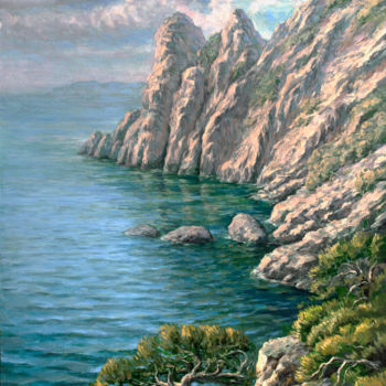 Painting titled "The Bay." by Ruslan Vigovsky, Original Artwork, Oil