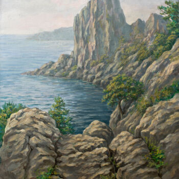 「View of the rock.」というタイトルの絵画 Ruslan Vigovskyによって, オリジナルのアートワーク, オイル