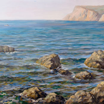 Painting titled "Sea." by Ruslan Vigovsky, Original Artwork, Oil