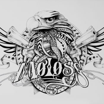 Σχέδιο με τίτλο "Moloss" από Roko, Αυθεντικά έργα τέχνης