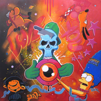 Pintura intitulada "Crôttome Univers" por Roko, Obras de arte originais, Acrílico