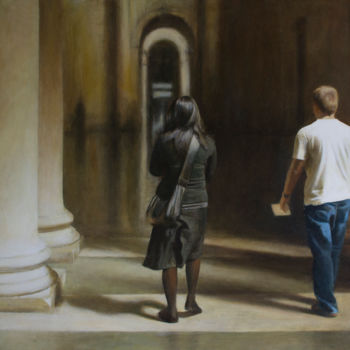 Pintura intitulada "Me and my shadow II" por Richard Whincop, Obras de arte originais, Óleo
