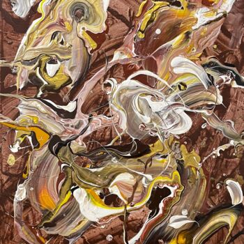 제목이 "Abstract No.2140"인 미술작품 Ryan Valdem로, 원작, 아크릴 나무 들것 프레임에 장착됨