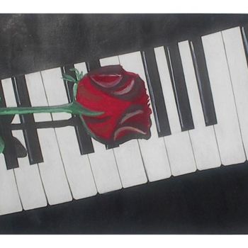 Dibujo titulada "Rose Song" por Ryan Bayles, Obra de arte original
