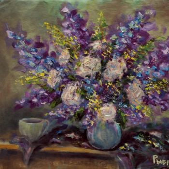 Pittura intitolato "Still-life FLOWERS…" da Rybakow Fine Art, Opera d'arte originale, Olio