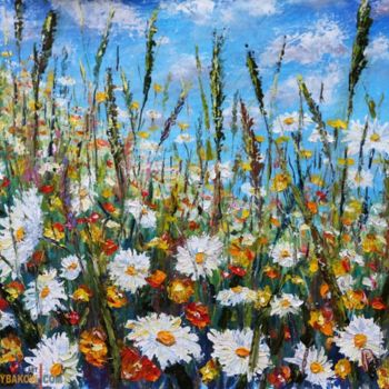 Peinture intitulée "Flower painting Gla…" par Rybakow Fine Art, Œuvre d'art originale, Huile