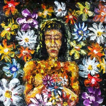 Peinture intitulée "Abstract-floral pai…" par Rybakow Fine Art, Œuvre d'art originale, Huile