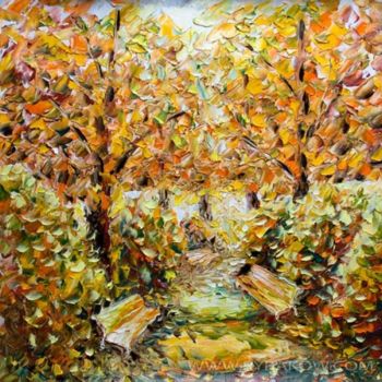 Painting titled "Autumn landscape. A…" by Rybakow Fine Art, Original Artwork, Oil