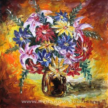 Peinture intitulée "Painting: Cheerful…" par Rybakow Fine Art, Œuvre d'art originale, Huile