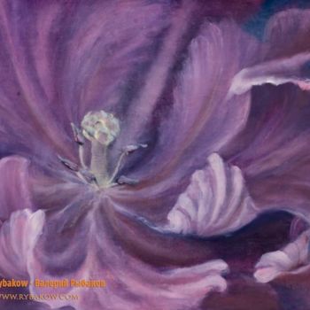 Pintura titulada "Flower painting Ten…" por Rybakow Fine Art, Obra de arte original, Oleo