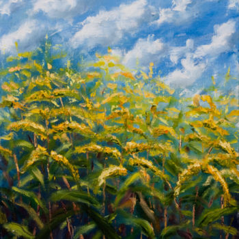 Painting titled "Painting Summer flo…" by Rybakow Fine Art, Original Artwork, Oil