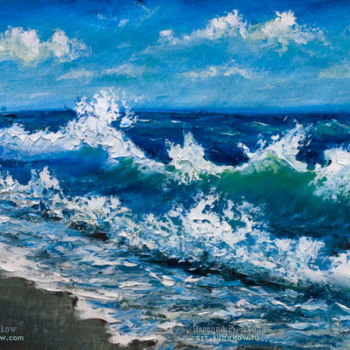 Painting titled "Oil Painting: Wind…" by Rybakow Fine Art, Original Artwork, Oil